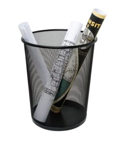 18L Small Wire Mesh Wastebasket - Black