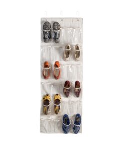 24-Pocket Over-the-Door Hanging Shoe Organizer - Natural