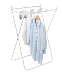 Metal Collapsible Clothes Drying Rack - White