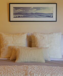 Rabbit Fur Plush Accent Pillow