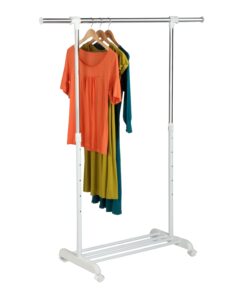 Mobile Adjustable Garment Rack - White
