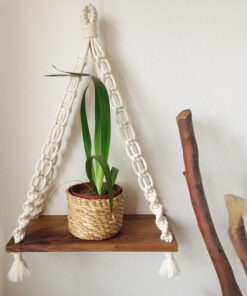 Macrame Hanging Wall Shelf