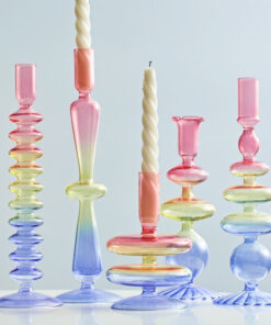 It's a Rainbow Glass Candle Holder