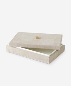 Decorative Brass Leather Box - Parchment