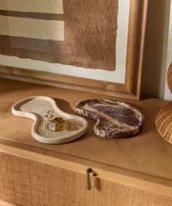 Organic Marble Trays (Set of 2) - Pink