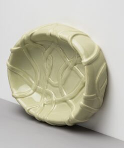 Pale Green Serving Platter - Gloss Sculpted Surface