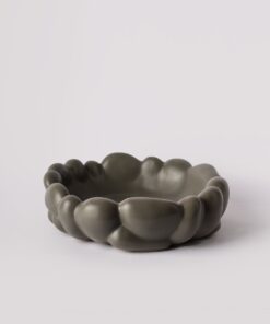 Smoke Green Centerpiece Bowl - Soft Cloud-Edge Silhouette