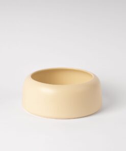 Soft Yellow Rounded Rim Decorative Bowl