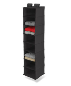8-Shelf Hanging Closet Organizer - Black