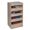 Stackable Modular 4-Drawer Closet Organizer - Brown