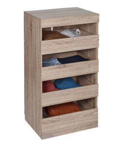 Stackable Modular 4-Drawer Closet Organizer - Brown