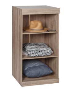 3-Tier Stackable Shelf Organizer with Anti-Tip Hardware - Brown