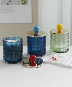Glass Storage Canisters with Knob Lids