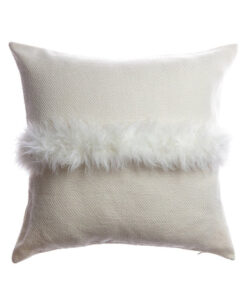 White Fur Soft Accent Pillow