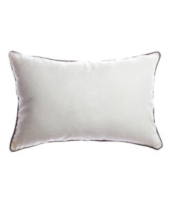 Black Trim Linen Square Pillow