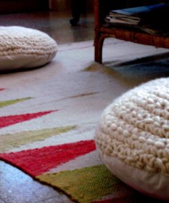 Round Moon Knit Throw Pillow