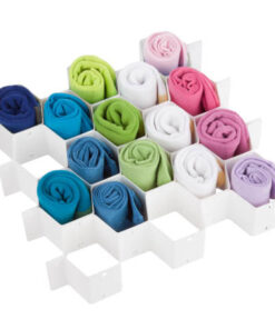 Plastic 32-Compartment Drawer Organizer - White