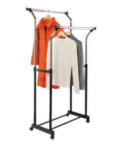 Heavy-Duty Double-Rod Garment Rack