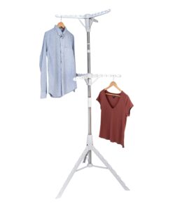 2-Tier Tripod Clothes Drying Rack - White