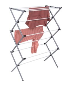 Foldable 3-Tier Accordion Clothes Drying Rack - Gray - 52