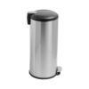 30L Stainless Steel Round Soft-Close Step Waste Bin - Silver
